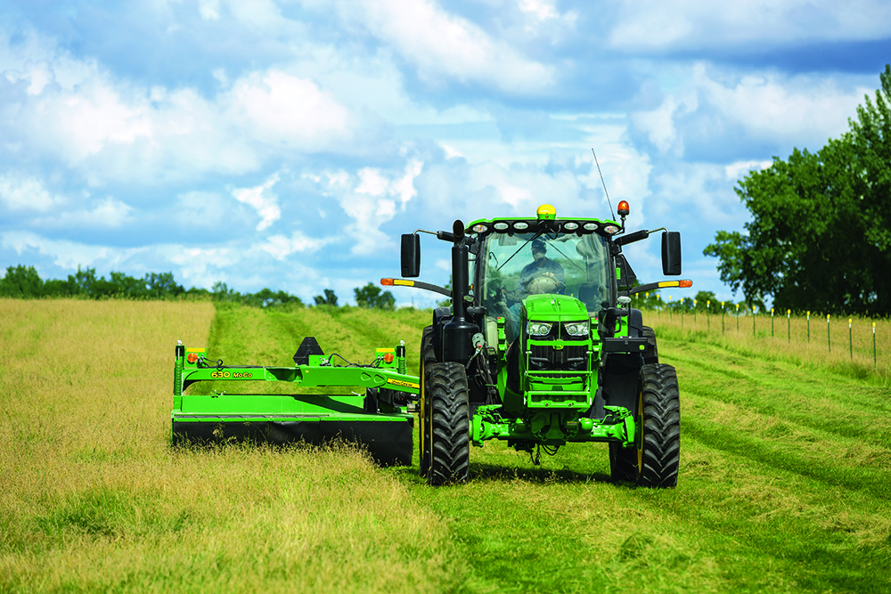 tractor with mower conditioner