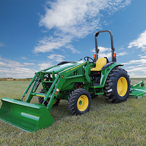 John Deere Star Spangled Tractor package 4044M with loader and rotary cutter